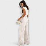 Sofia - Asymetrický komplet s drapovanými ramenami