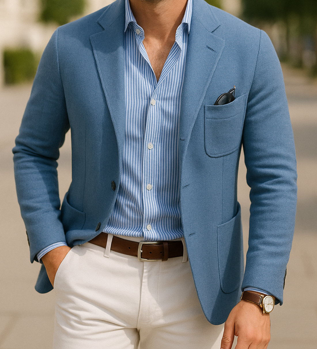 Slim Fit Blazer na voľný čas a svadby