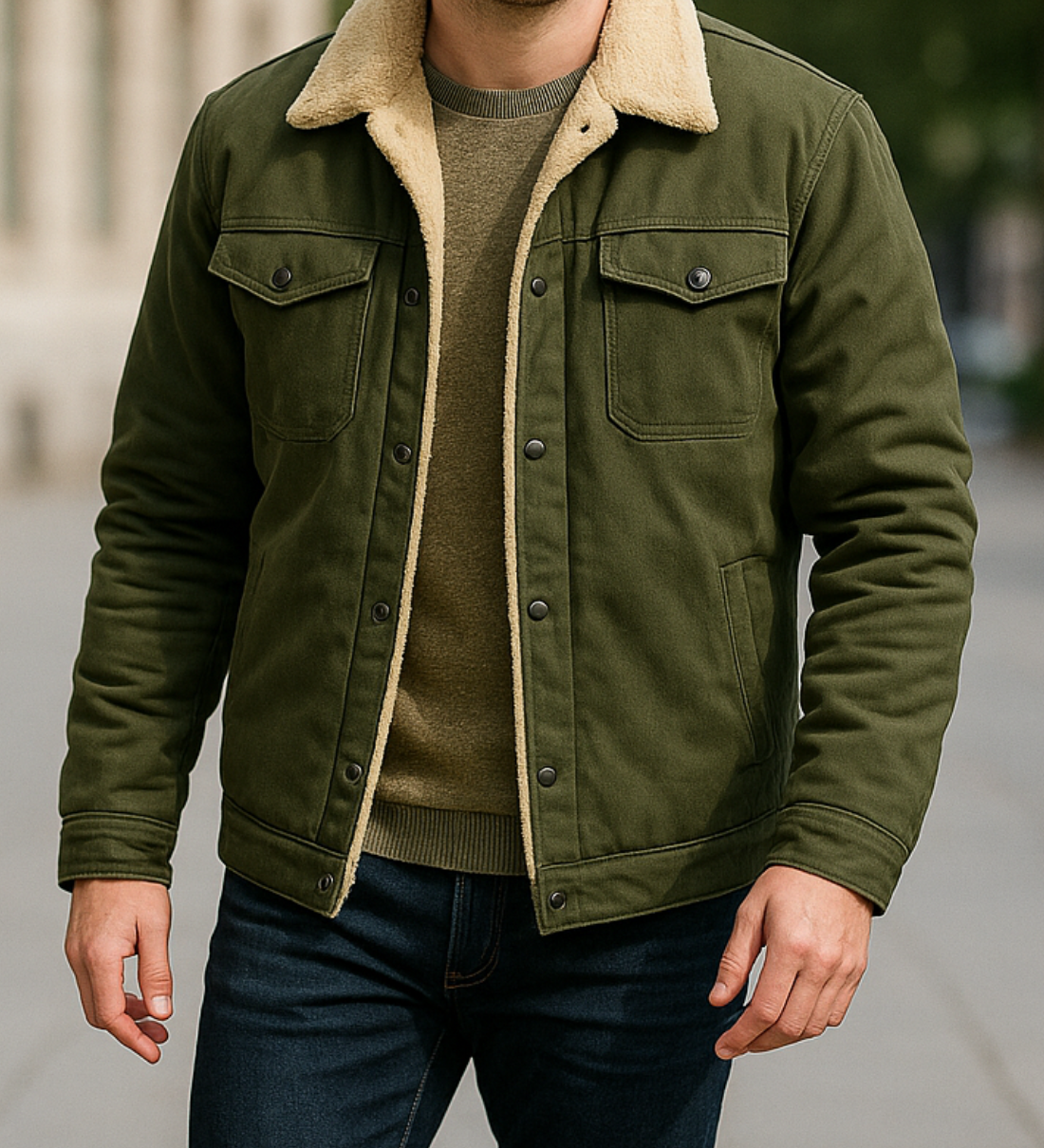 Teplá fleecová bunda na jeseň