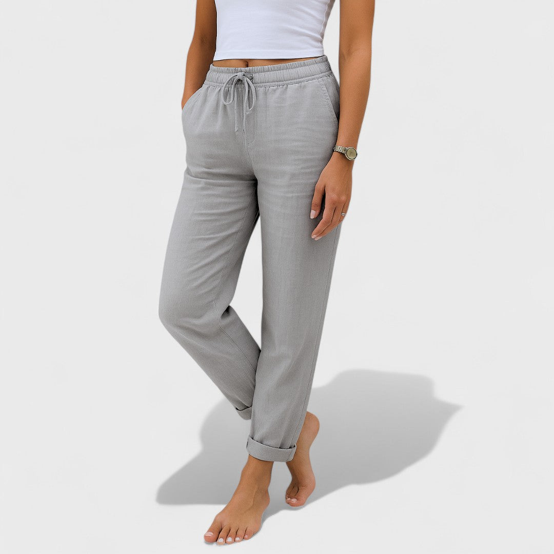 Klára - ľanové Stretch Nohavice