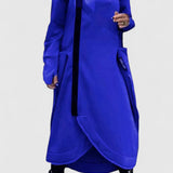 MARIE-Dlhý kabát s kapucňou a zipsom