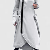 MARIE-Dlhý kabát s kapucňou a zipsom