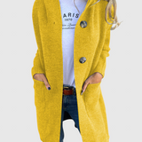 Giselle – Dlhý pletený kabát s kapucňou