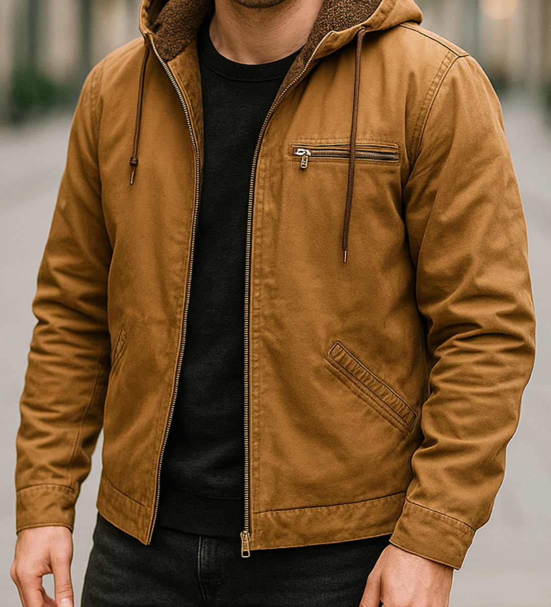 Teplá mikina s kapucňou na voľný čas