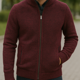 Luxusná pletená slim fit bunda