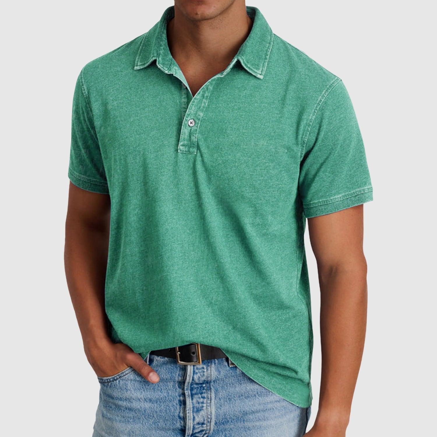 Nándor – Vintage polo košeľa s gombíkmi
