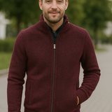 Luxusná pletená slim fit bunda