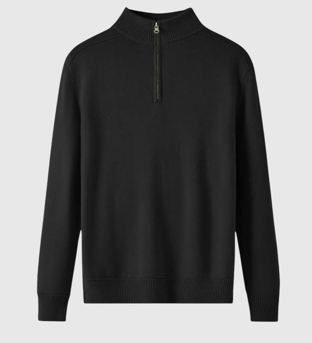 Jenő - Merino vlnený pulóver na zips Capri