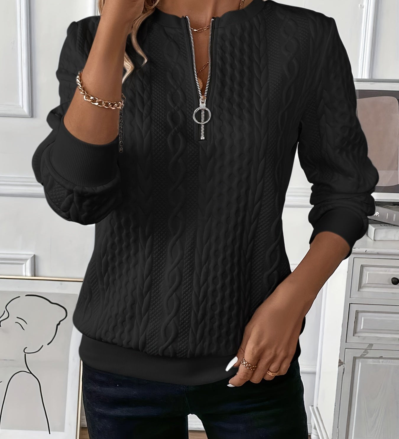 Bérengère™ | Elegantný pulóver z rafinovanej priadze