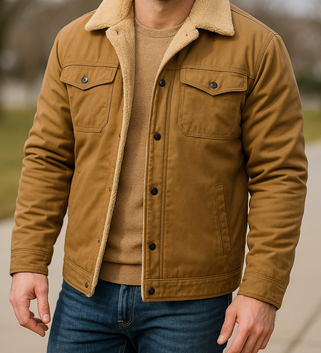 Teplá fleecová bunda na jeseň