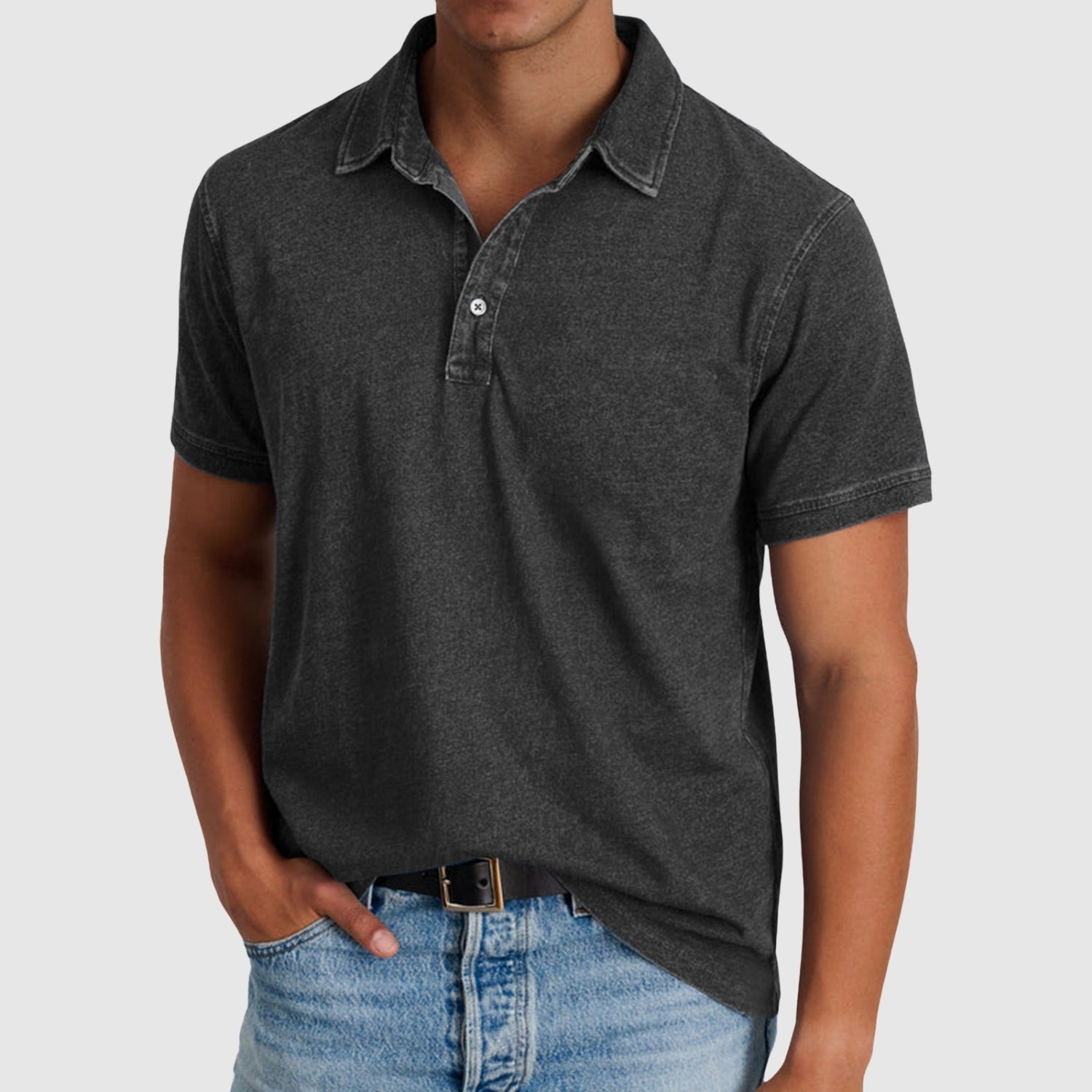 Nándor – Vintage polo košeľa s gombíkmi