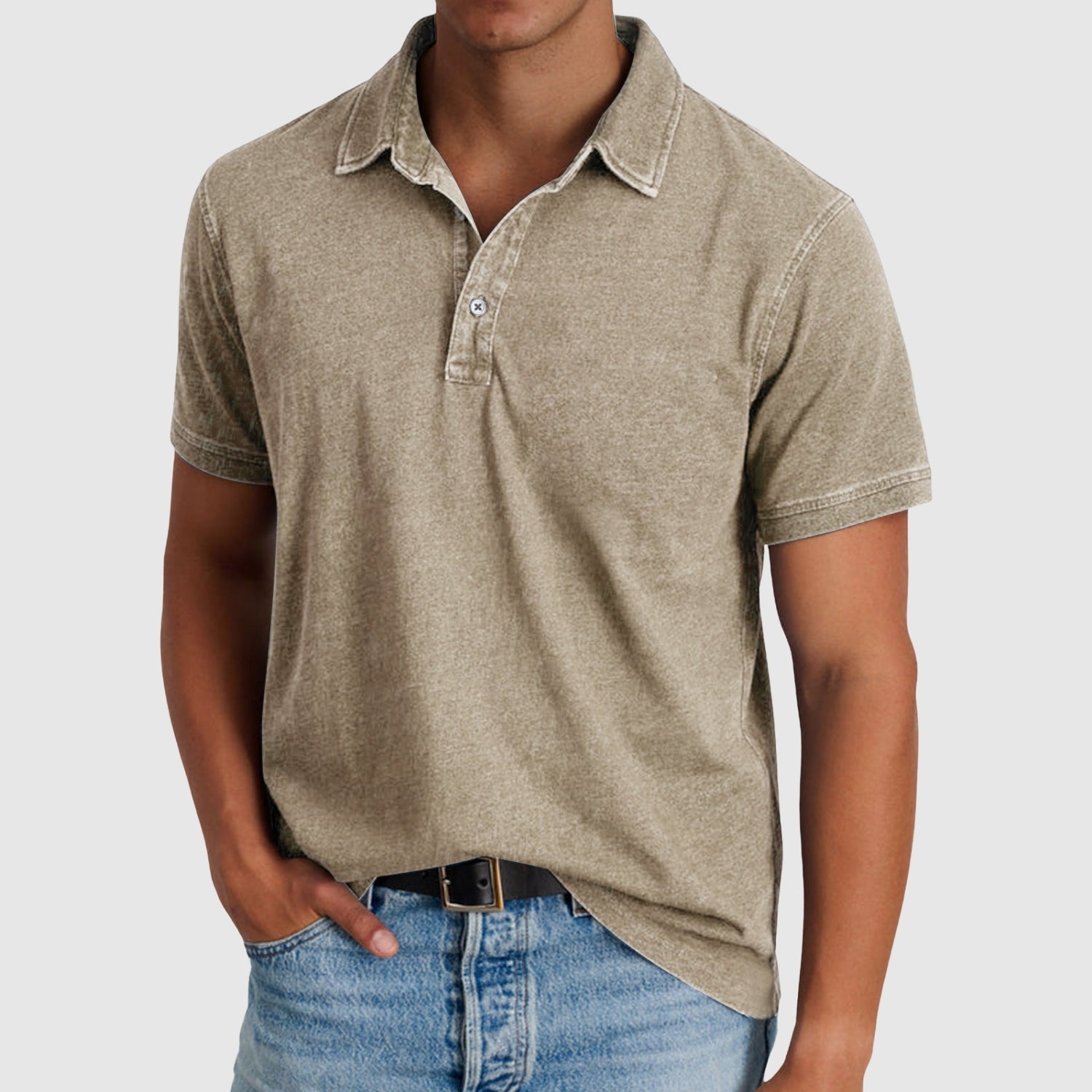 Nándor – Vintage polo košeľa s gombíkmi