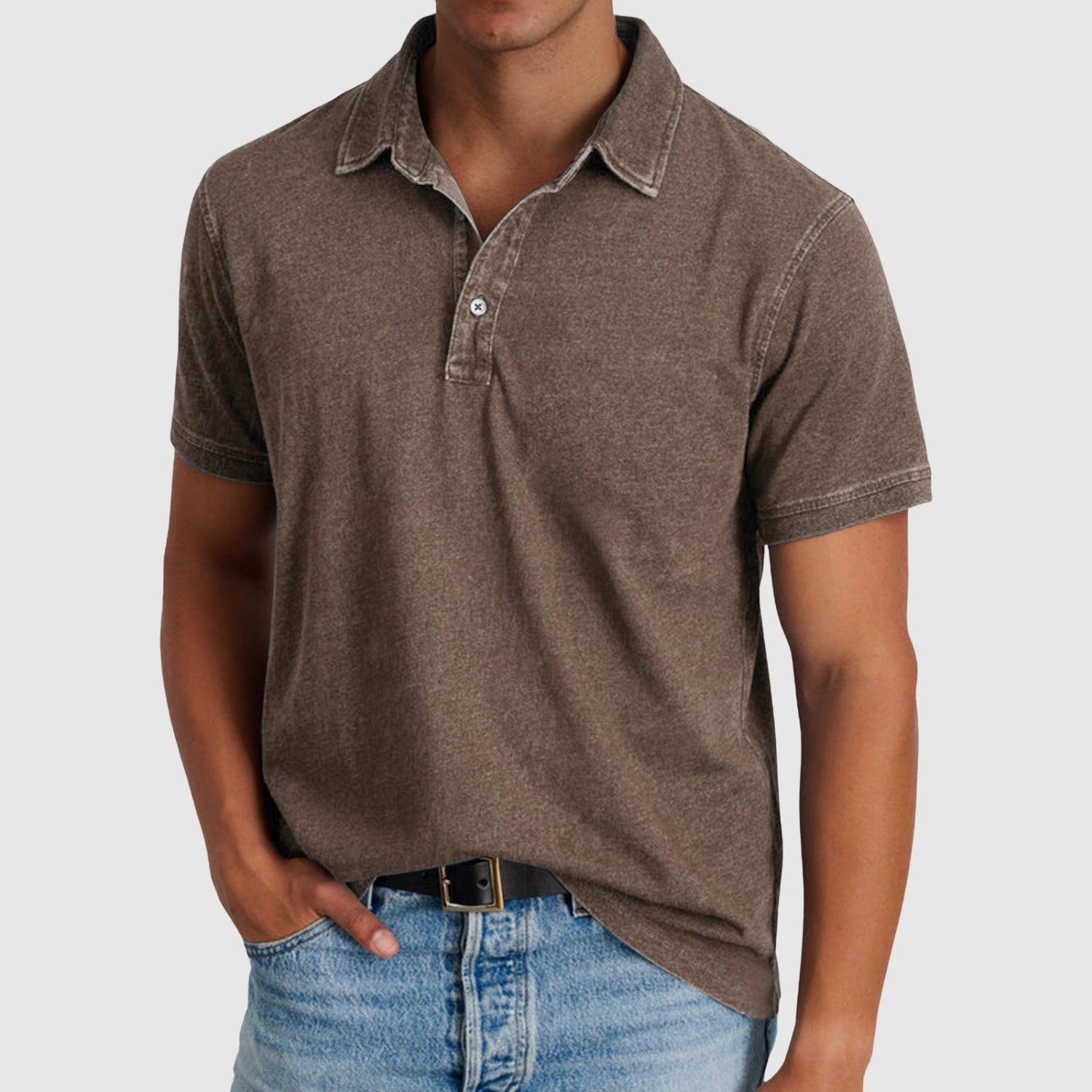 Nándor – Vintage polo košeľa s gombíkmi