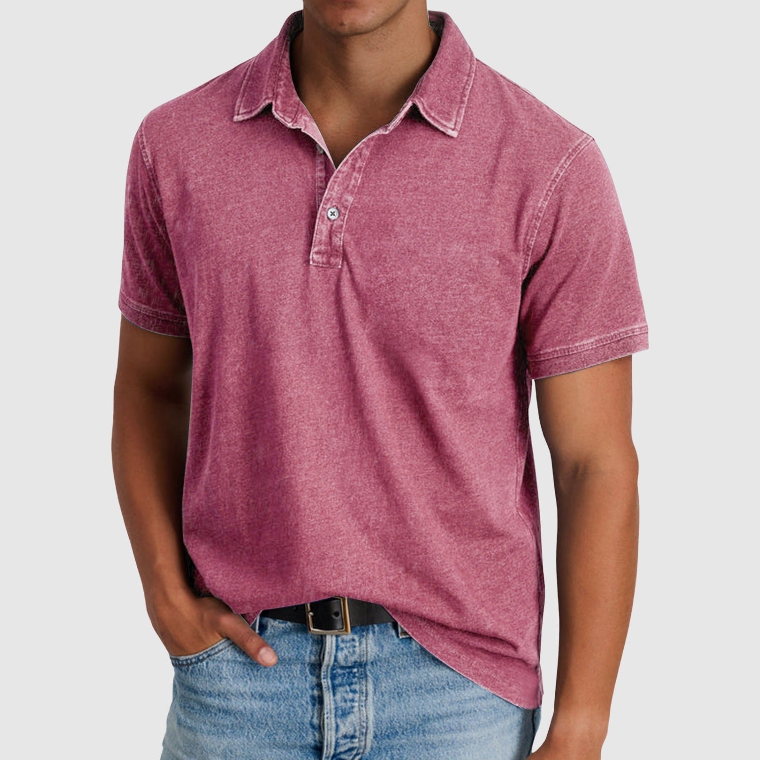 Nándor – Vintage polo košeľa s gombíkmi