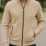 Luxusná pletená slim fit bunda