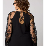 Barbara | Elegantné čierne sexy čipkované šaty