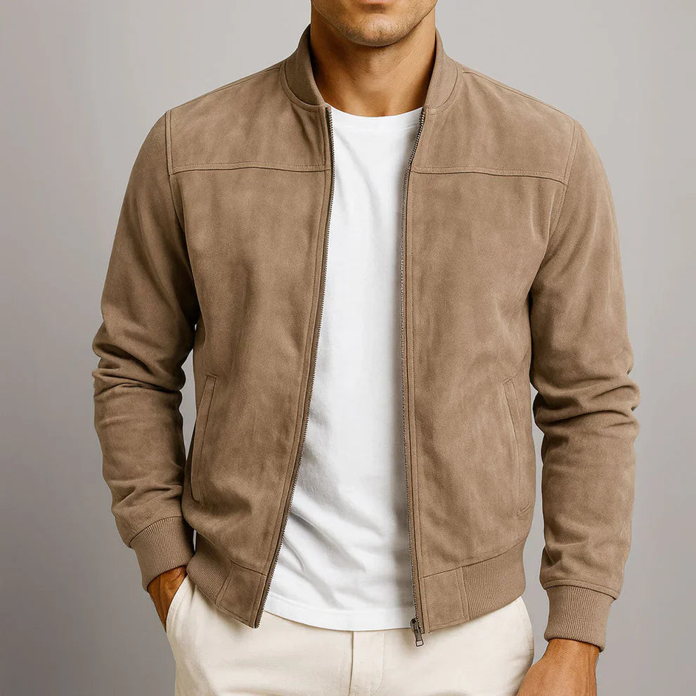 Suede Bomber Jacket