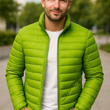 Teplá prešívaná bunda s golierom