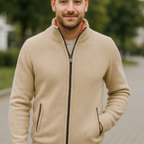 Luxusná pletená slim fit bunda