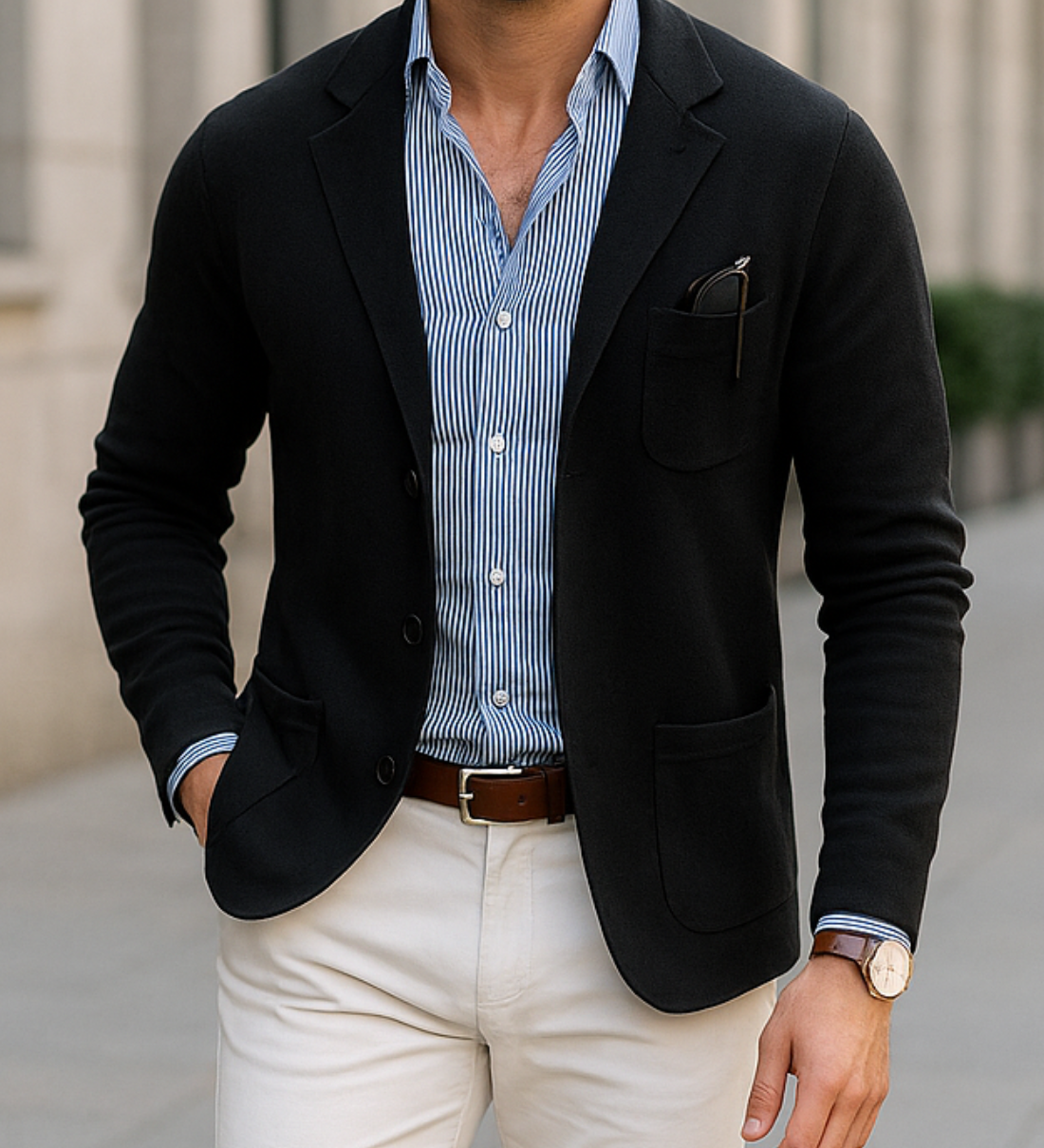 Slim Fit Blazer na voľný čas a svadby