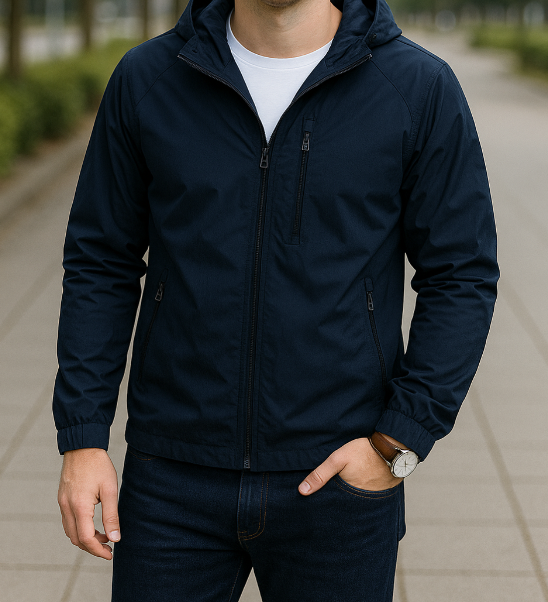 Štýlový dlhý vetrový kabát