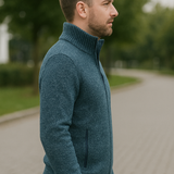 Luxusná pletená slim fit bunda