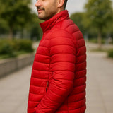 Teplá prešívaná bunda s golierom