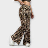 Leopardie Bootcut Nohavice