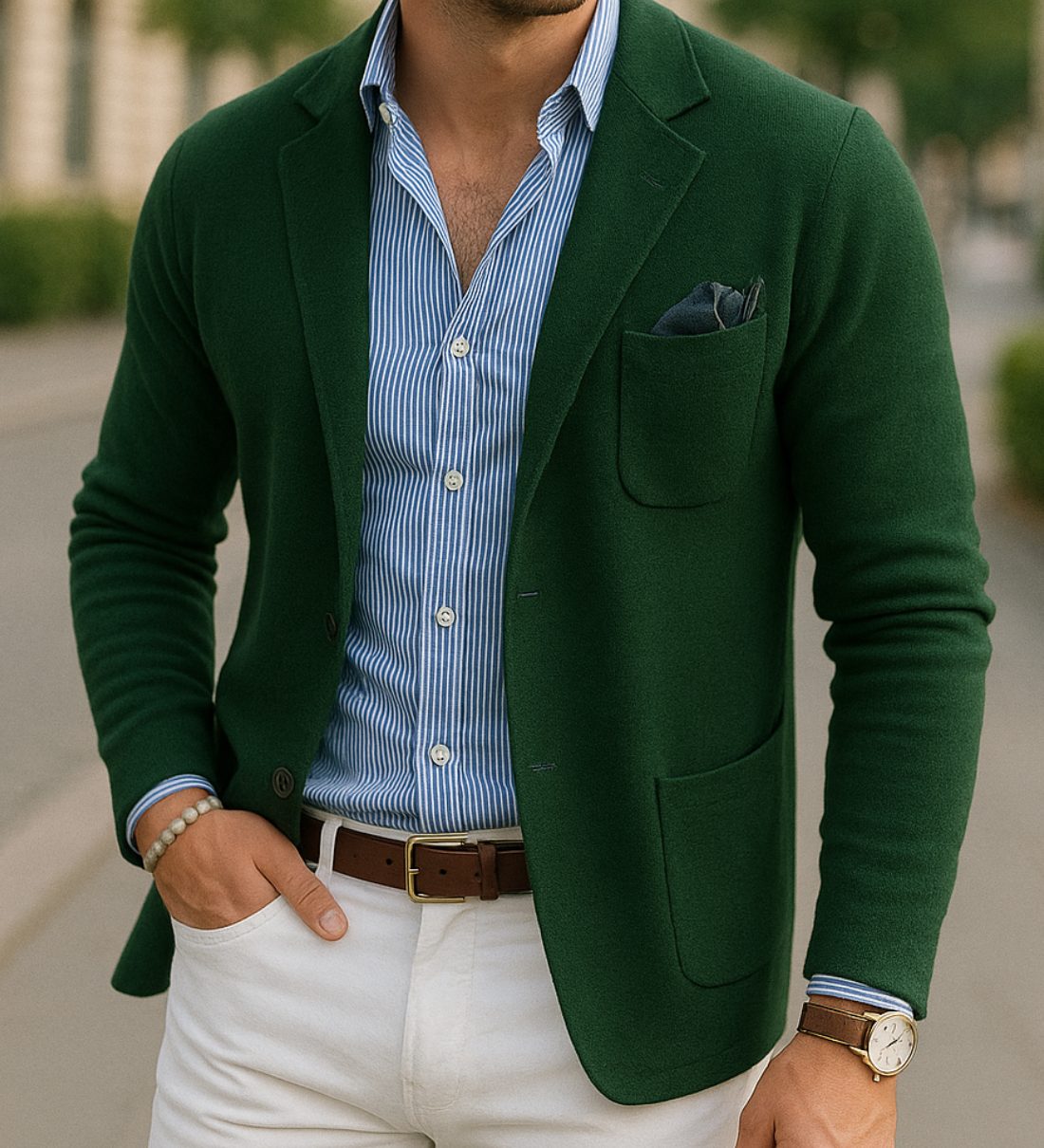 Slim Fit Blazer na voľný čas a svadby