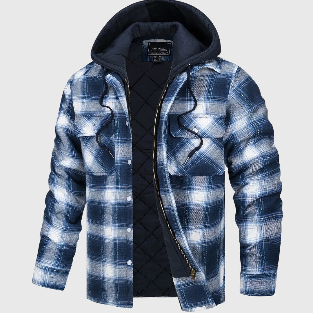 Karl | Kockovaná bunda so zipsom