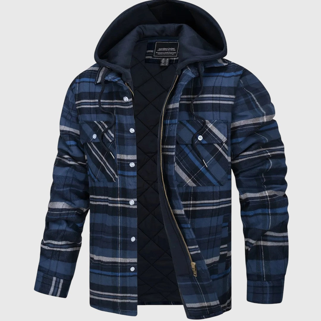 Karl | Kockovaná bunda so zipsom