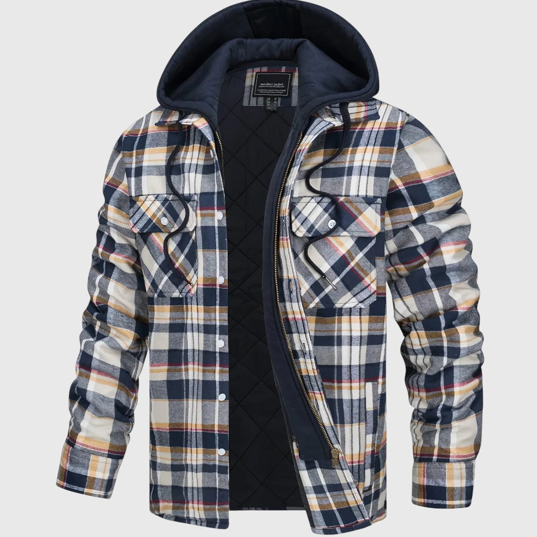 Karl | Kockovaná bunda so zipsom