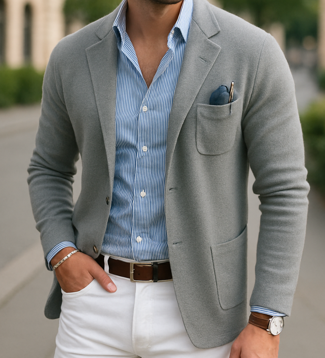 Slim Fit Blazer na voľný čas a svadby