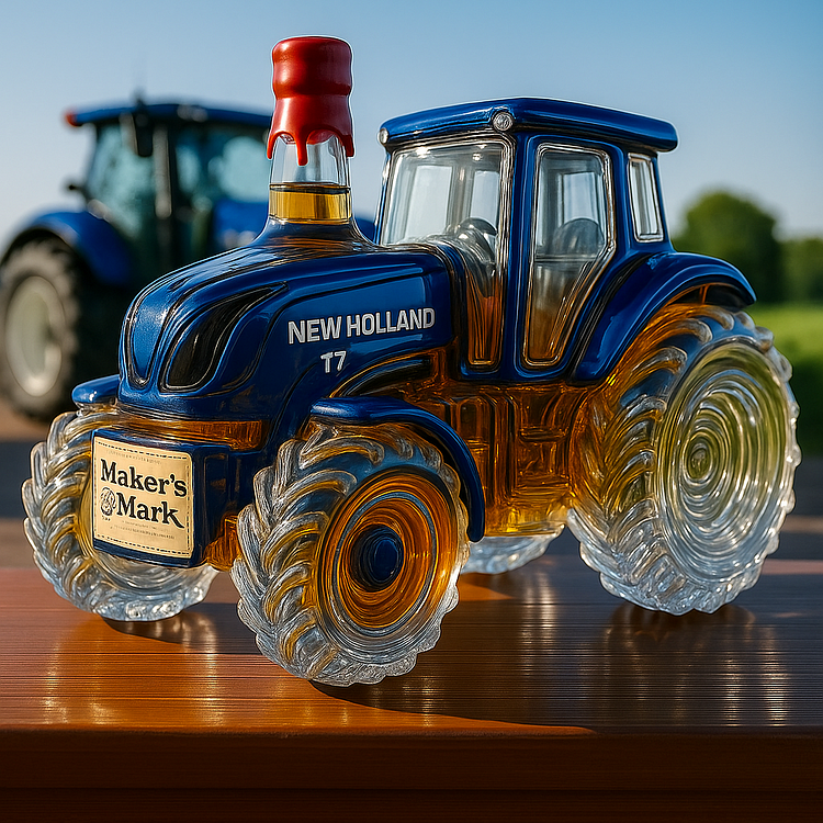Traktor New Holland T7 - Klasická fľaša whisky