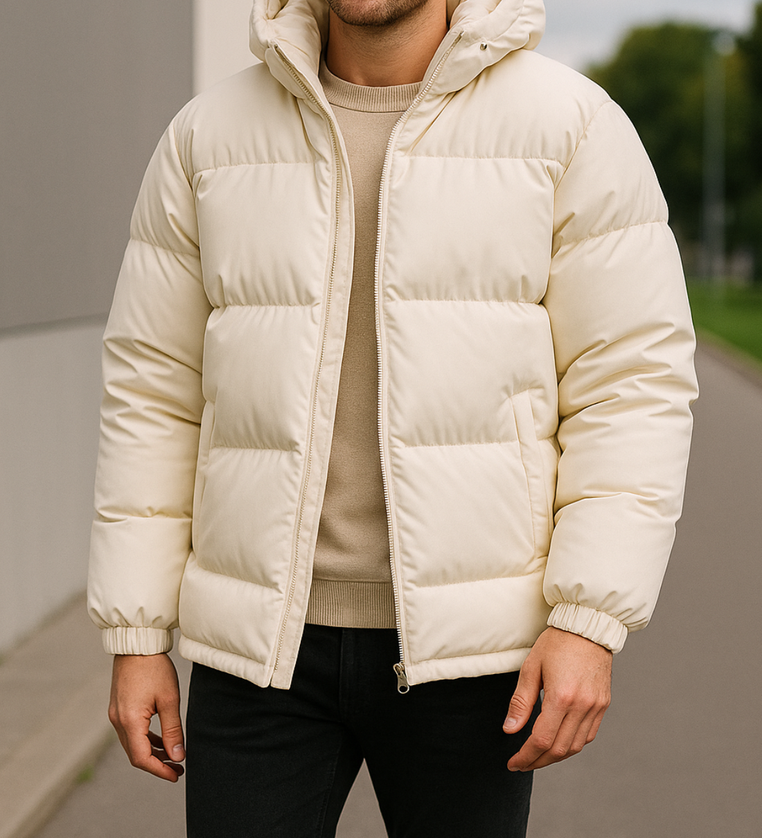 Teplá bavlnená parka pre streetwear