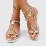 Lenka - Pohodlné sandále na klinovom podpätku