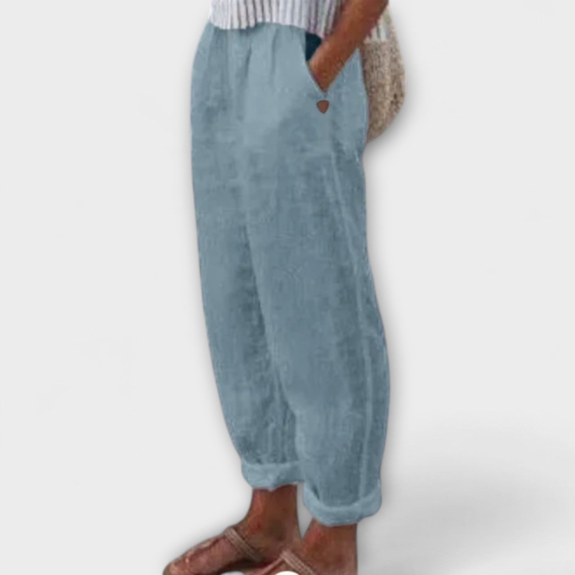 Clara - Nohavice s mäkkým pásom a bočnými vreckami