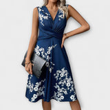 Lina - Letné šaty s prekladaným výstrihom