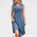 Lina - Letné šaty s prekladaným výstrihom