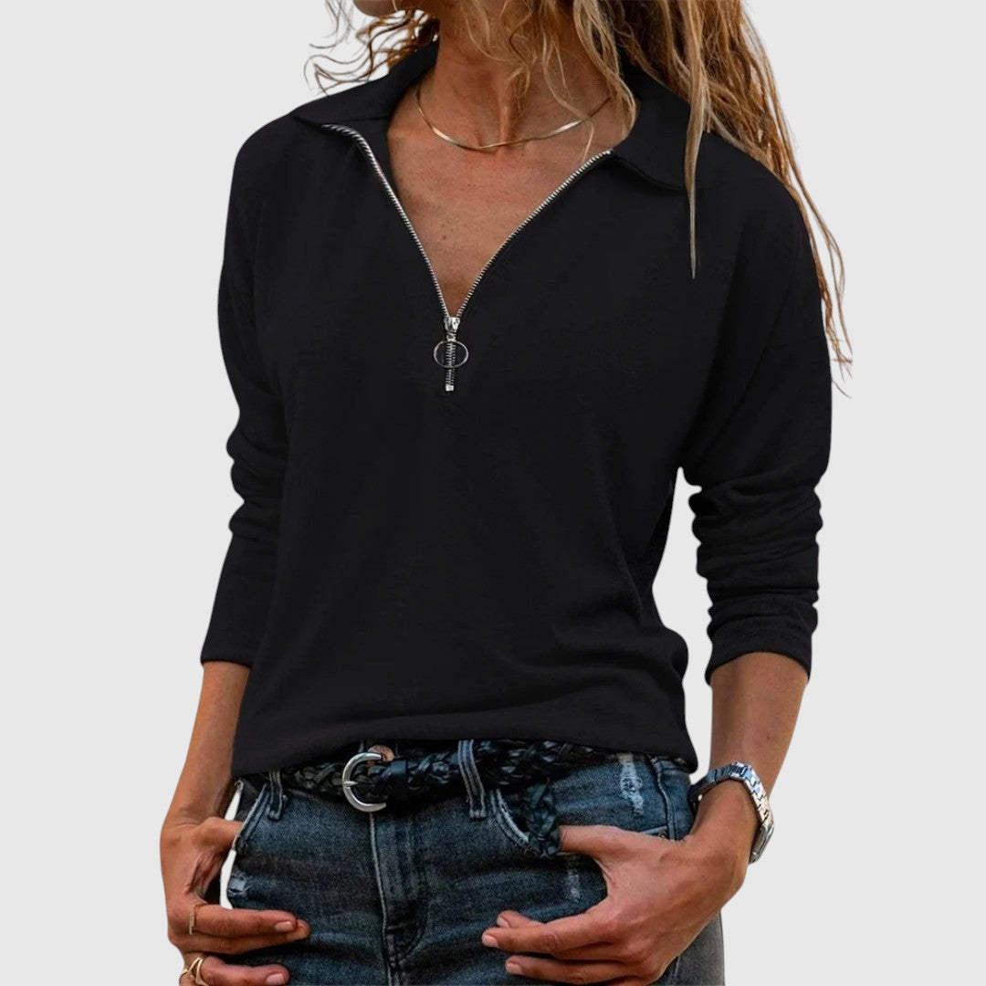 Nadine - Dámske svetre s polovičným zipsom