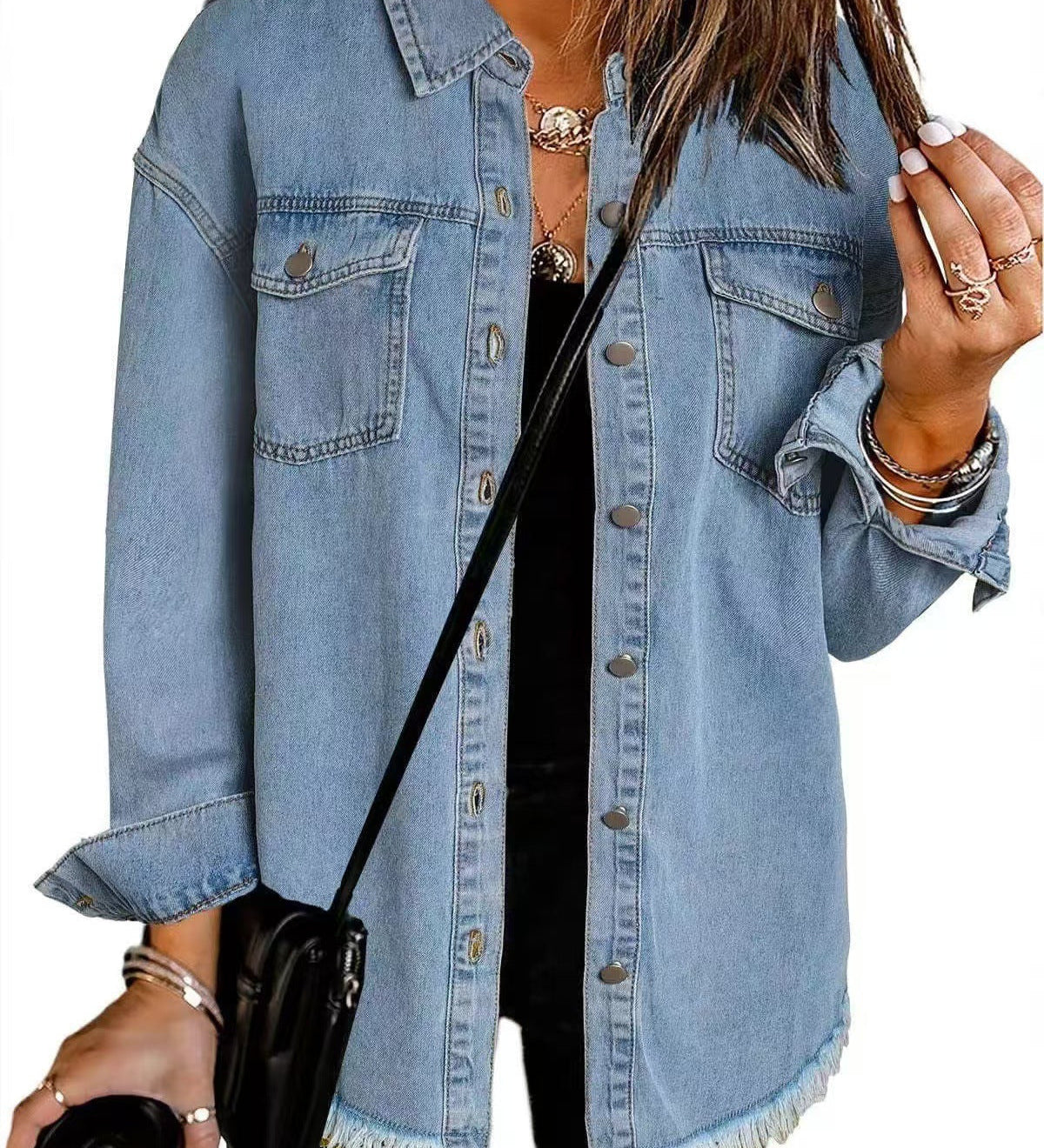 Martina - Džínová košela s gombíkmi