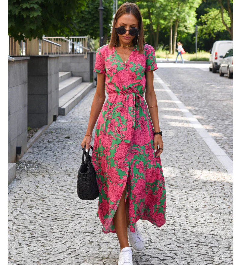 Nina - Elegantná Šaty s Výstrihom do V a Modelujúcim Strihom