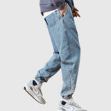 Elegantné džínsy jogger nohavice