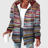 Maya – Kockovaný ležérny kabát s kapucňou