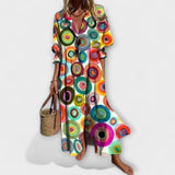 Lila - Lichotivný maxikabát s pokrytím brucha