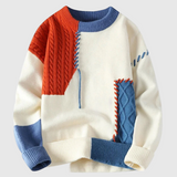 Jordán – Pletený sveter s patchwork vzorom