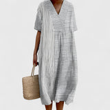 Alida - Vzorované Letné Šaty