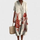 Alida - Vzorované Letné Šaty