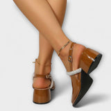 Celandra - Mary Janes s trblietavými pásikmi a blokovým podpätkom