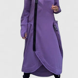 MARIE-Dlhý kabát s kapucňou a zipsom